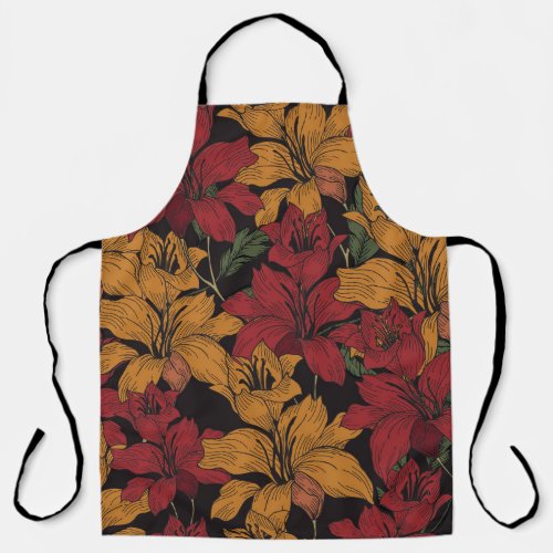 Tropical Floral Beautiful Seamless Pattern Apron