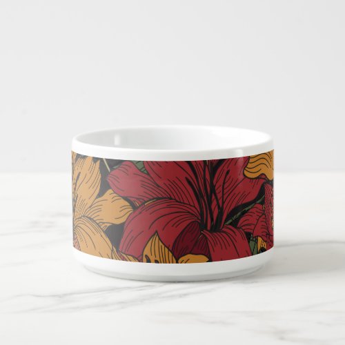 Tropical Floral Beautiful Seamless Pattern Bowl