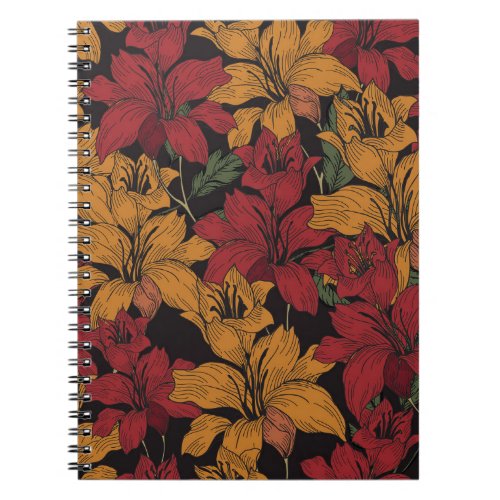 Tropical Floral Beautiful Seamless Pattern Notebook