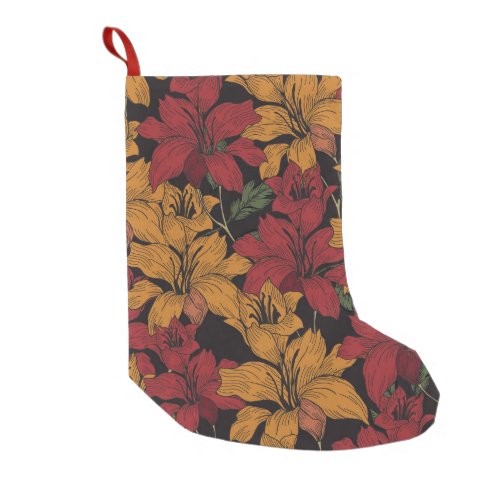 Tropical Floral Beautiful Seamless Pattern Small Christmas Stocking