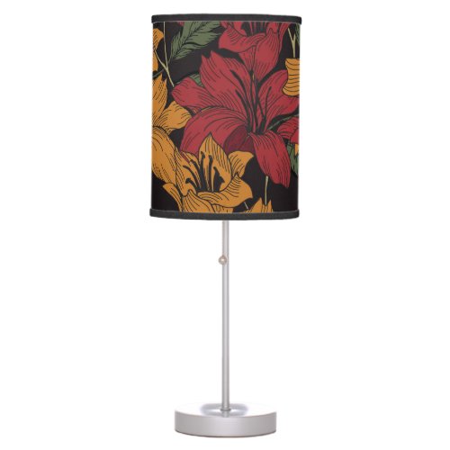 Tropical Floral Beautiful Seamless Pattern Table Lamp