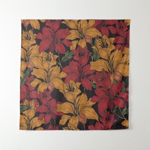 Tropical Floral Beautiful Seamless Pattern Tapestry