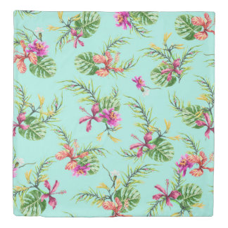 Tropical Floral Bedding Duvet Cover