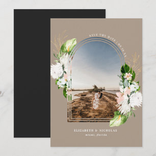 Tropical Floral Boho Save the Date