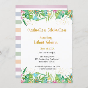 Tropical Floral Borders Invitation