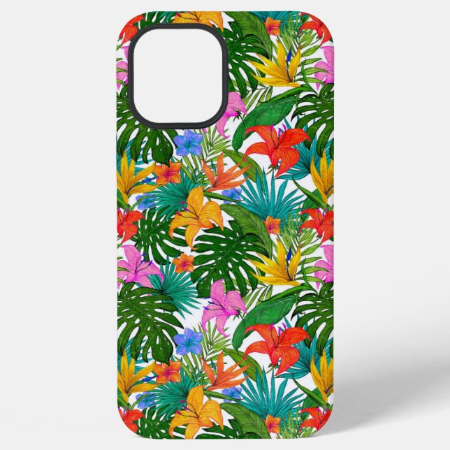 TROPICAL FLORAL BOTANICAL PATTERN  IPHONE CASE (Back)