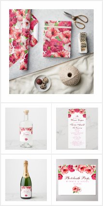 Tropical Floral Bridal Shower and Wedding