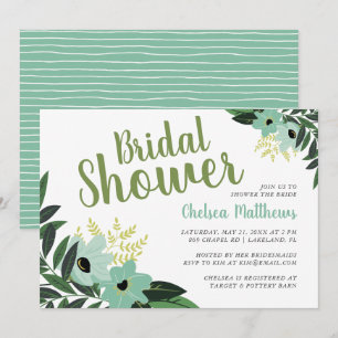 Tropical Floral Bridal Shower Invitation