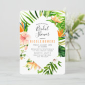Tropical Floral Bridal Shower Invitation (Standing Front)