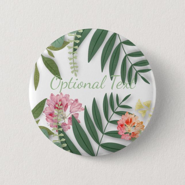 Tropical Floral Button (Front)