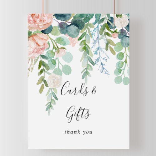 Tropical Floral Cards and Gifts Sign