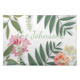 Tropical Floral Cloth Placemat