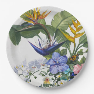 Tropical Floral Cocktail Napkin Paper Plates