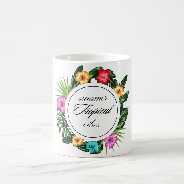 Tropical Floral Coffee Mug (Center)