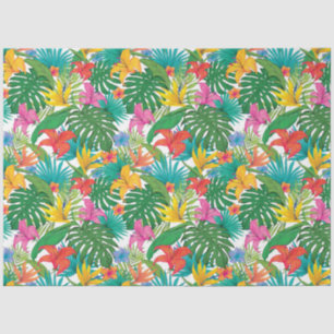 Tropical Floral Colorful Decoupage Tissue Paper