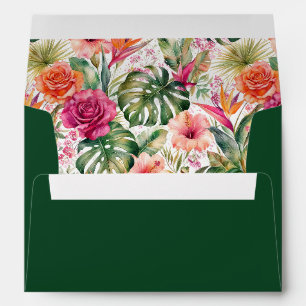 Tropical Floral Colorful Hibiscus & Greener Envelope