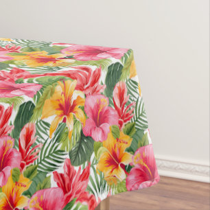 Tropical Floral Cotton  Tablecloth