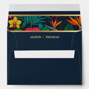 Tropical Floral Design Hibiscus & Greenery Envelope