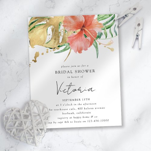 Tropical Floral Destination Wedding Bridal Shower 