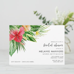 Tropical Floral Digital Bridal Shower Invitation