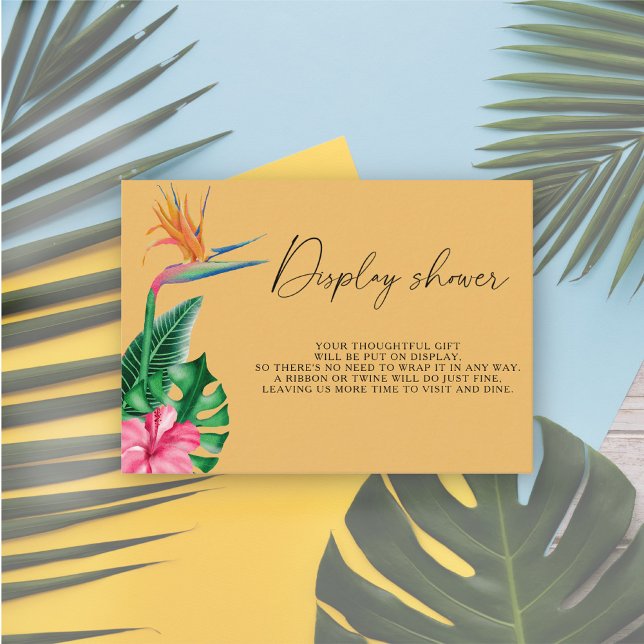 Tropical floral - Display shower Enclosure Card (Creator Uploaded)