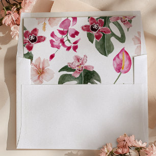Tropical Floral Envelope Liner