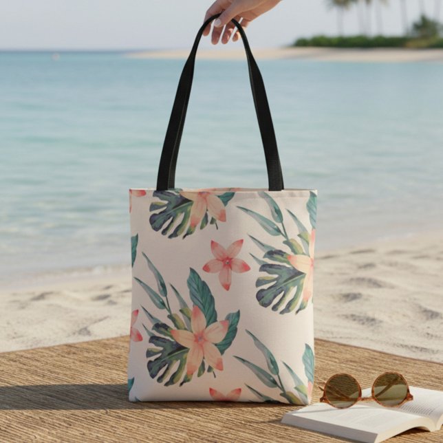 Tropical Floral Everyday Tote Bag (Creator Uploaded)