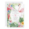 Tropical Floral Flamingo Bridal Shower Invitation