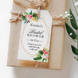 Tropical Floral Flamingo Bridal Shower Thank You Gift Tags<br><div class="desc">Customize this "Tropical Floral Flamingo Bridal Shower Thank You Gift Tag" to add a special touch. It's a perfect addition to match your colors and styles. (1) For further customization, please click the "customize further" link and use our design tool to modify this template. (2) If you need help or...</div>