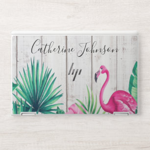 Tropical Floral Flamingo Name  HP Laptop Skin