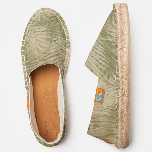 Tropical Floral Forest Foliage | Botanical Espadrilles (Side)