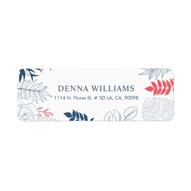 Tropical Floral Frame Label (Front)