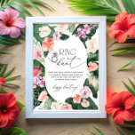 Tropical Floral Frame Ring Hunt Bridal Shower Game Poster<br><div class="desc">Tropical Floral Frame Ring Hunt Bridal Shower Game. See all the bridal shower games in collection.</div>