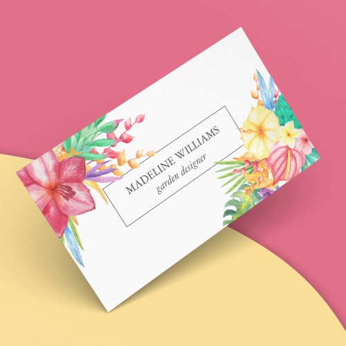 Tropical Floral Garden Business Card
