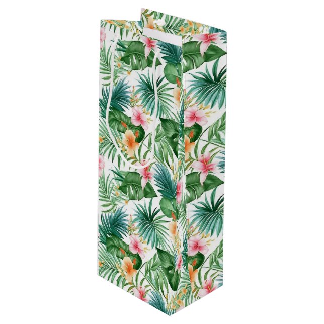 Tropical Floral Gift Bag (Front Angled)