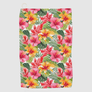 Tropical Floral Golf Towel