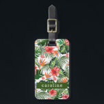 Tropical Floral Greenery Custom Named Personalized Luggage Tag<br><div class="desc">Tropical Floral Greenery Custom Named Personalized Luggage Tag.</div>