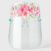 Tropical Floral Halo Crown Face Shield