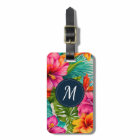 Tropical Floral Hibiscus Monogram