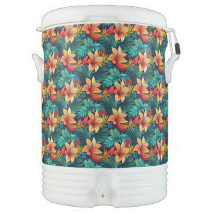 Tropical Floral Igloo Beverage Cooler 