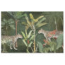 Tropical Floral  Leopard Foliage Jungle Decoupage Tissue Paper