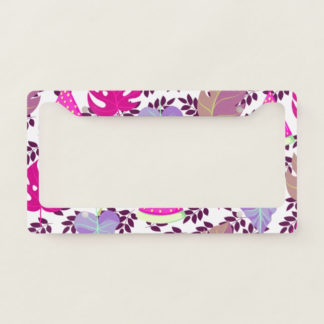 Tropical Floral License Plate Frame (Front)