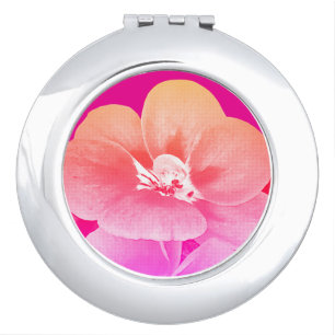 Tropical Floral Look Compact Mirror