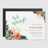 Tropical Floral Magnetic Moving Announcement (Front/Back)