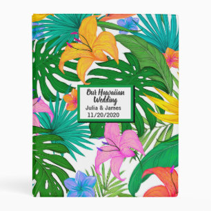 Tropical Floral Mini Wedding Binder