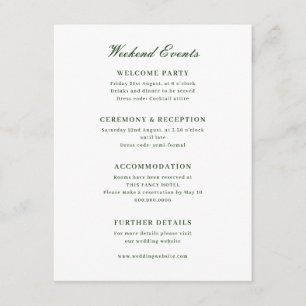 Tropical Floral Monogram Wedding Enclosure Card