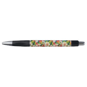 Tropical Floral Oil Painting Style Pen