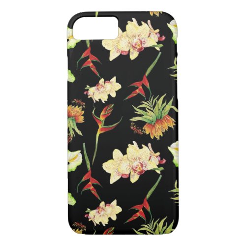 Tropical Floral Orchid Botanical Butterfly Beach iPhone 87 Case