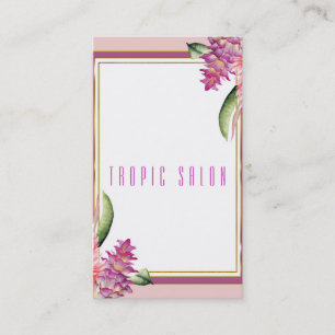Tropical Floral Orchid Purple Pink Botanical Chic Business Card