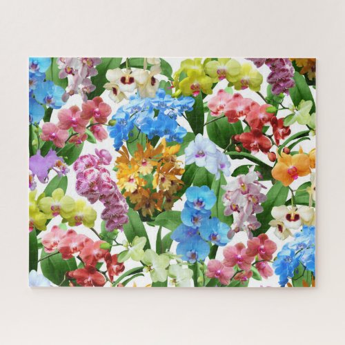 Tropical Floral Orchids Jigsaw Puzzle